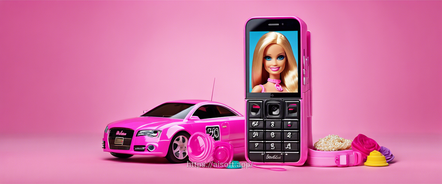 HMD Barbie flip phone with customizable features and classic design.