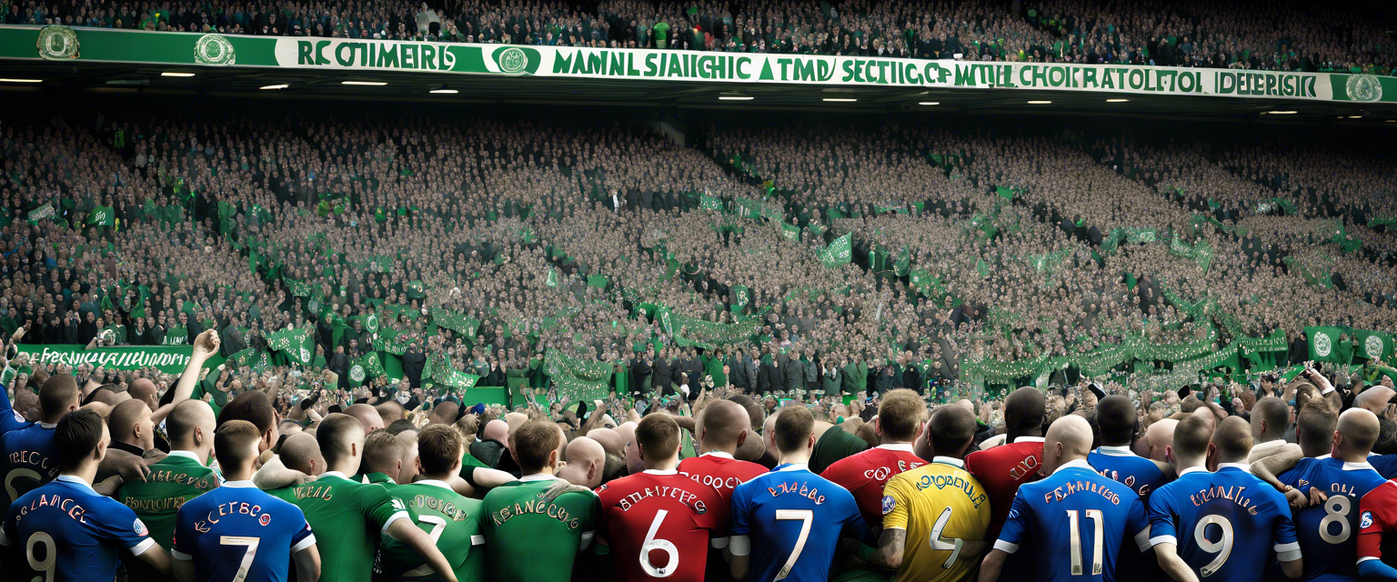 Celtic vs Rangers football match without away fans in stadium.