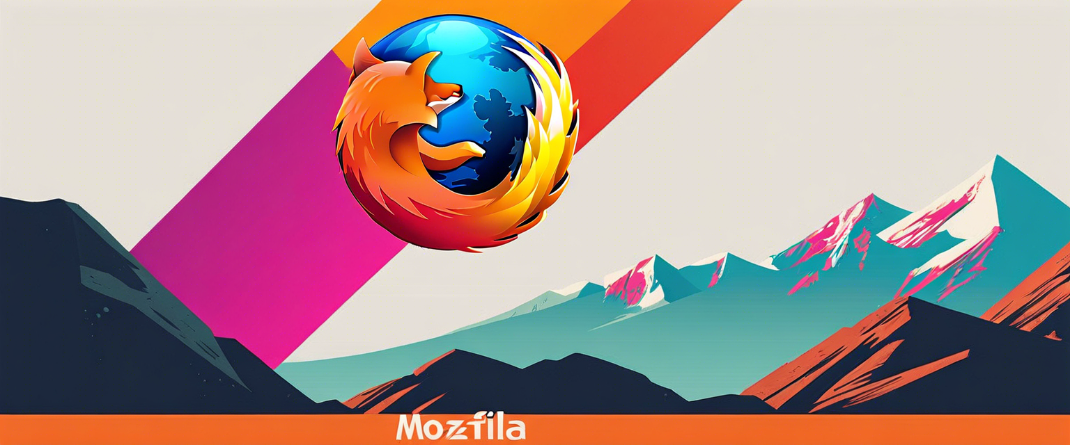 Mozilla's new flag logo featuring a dinosaur design