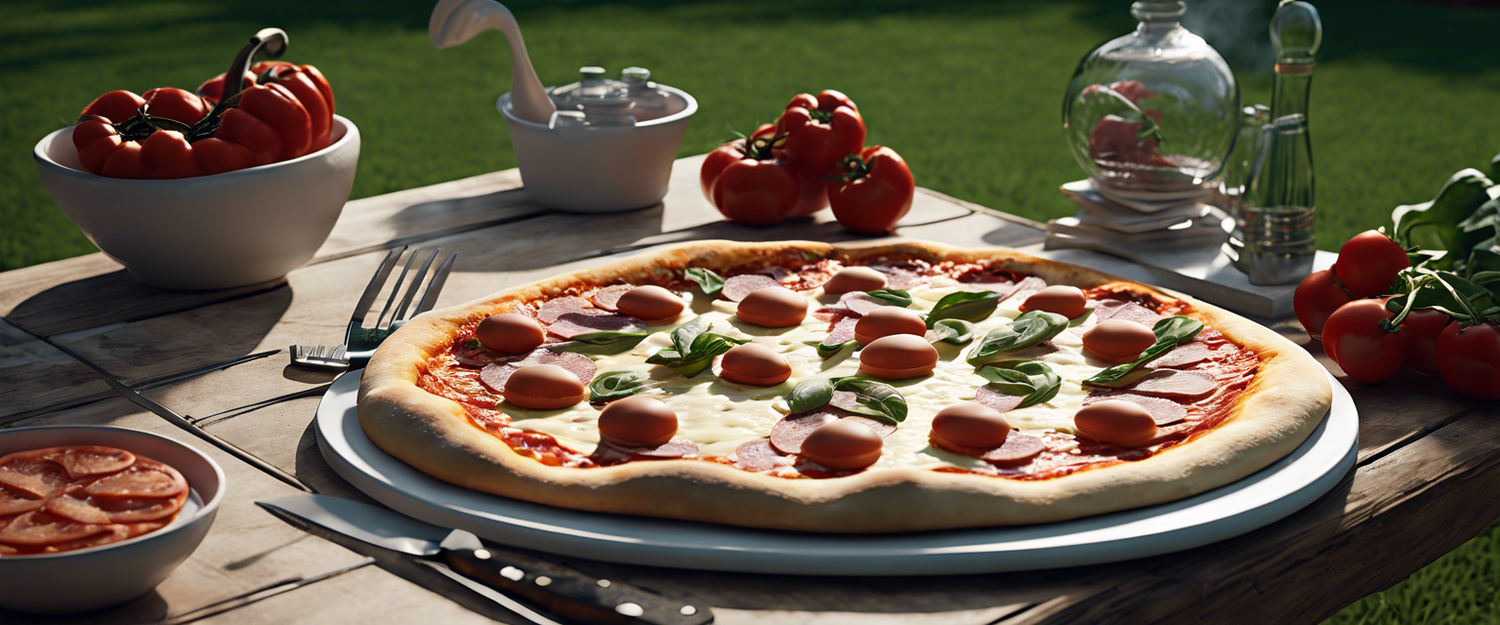 Wi-Fi-connected pizza oven baking a 12-inch Neapolitan pizza.