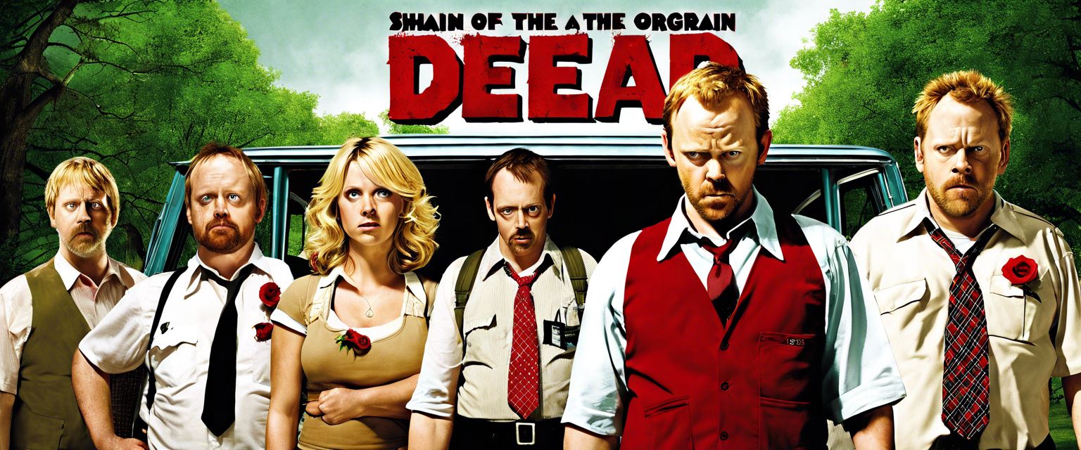 20th anniversary remastered poster of Shaun of The Dead movie