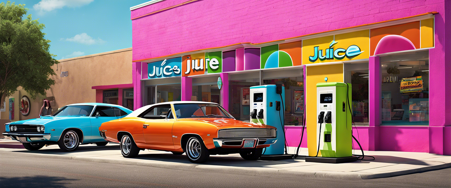 Juicebox EV charging station with app interface for customer management.