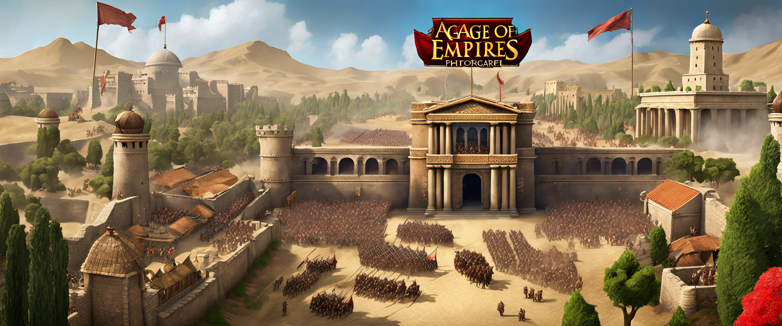 Age of Empires Mobile game logo featuring warriors and castles