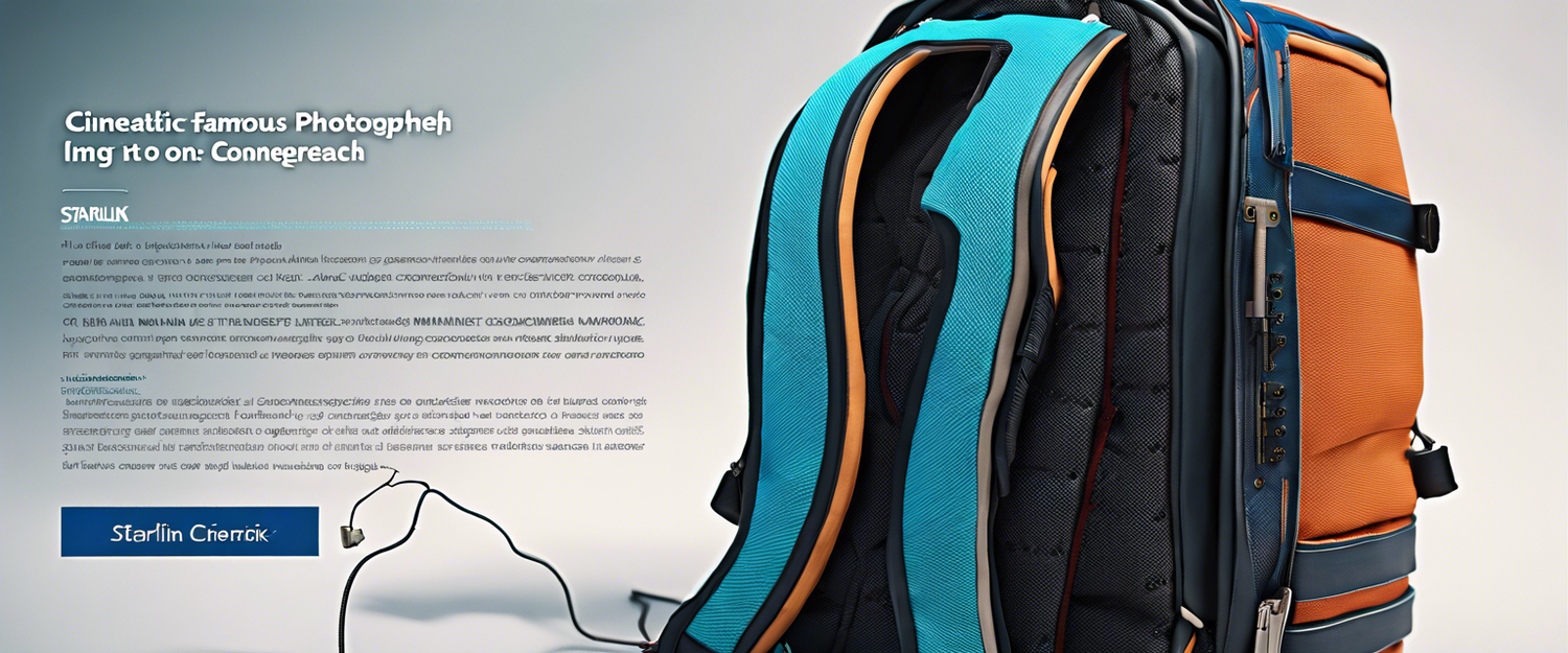 Starlink Mini setup in a Peak Design backpack for satellite internet access.