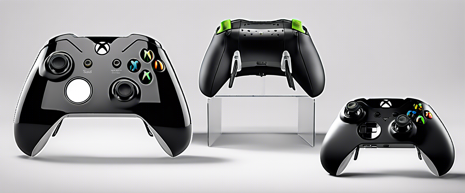 New Xbox Elite 2 Controller in various transparent color options from Microsoft's Design Lab.