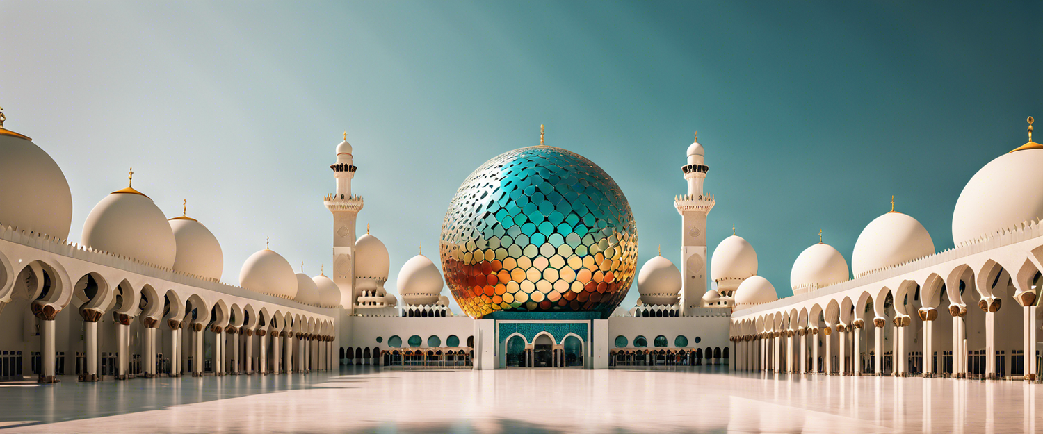 A conceptual image of the upcoming Sphere in Abu Dhabi, showcasing its grandeur.