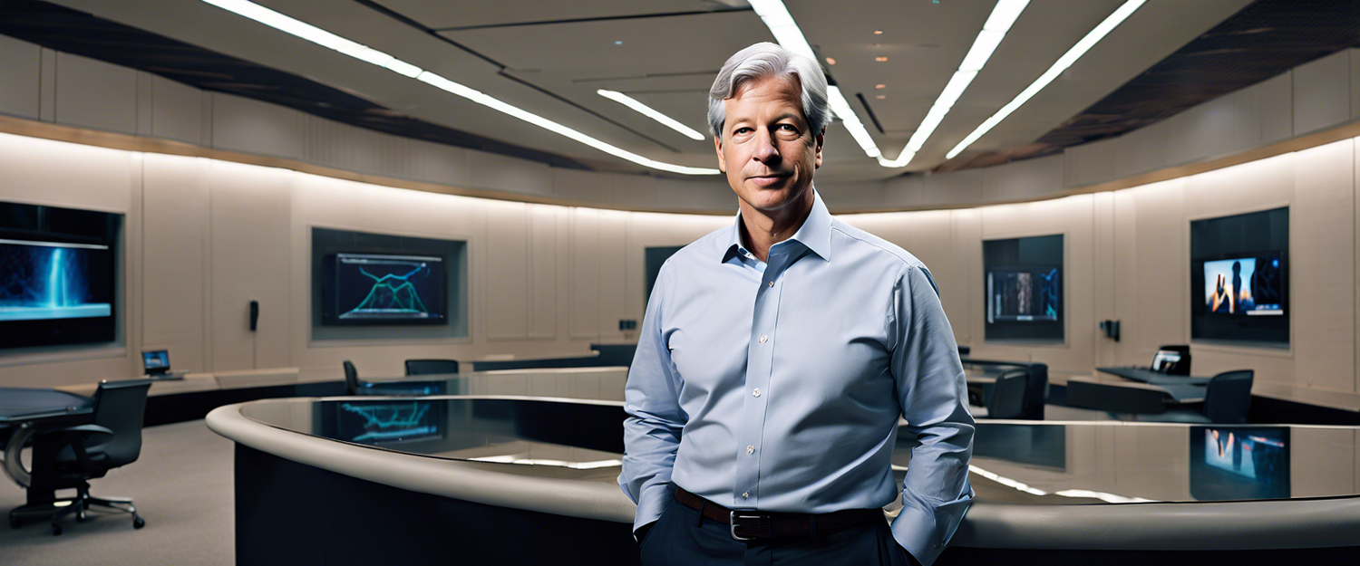 JPMorgan CEO Jamie Dimon discussing AI impact on various sectors.