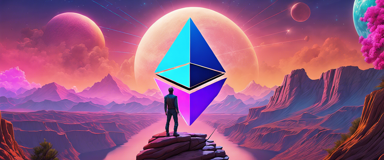 Ethereum price illustration with significant increase in value