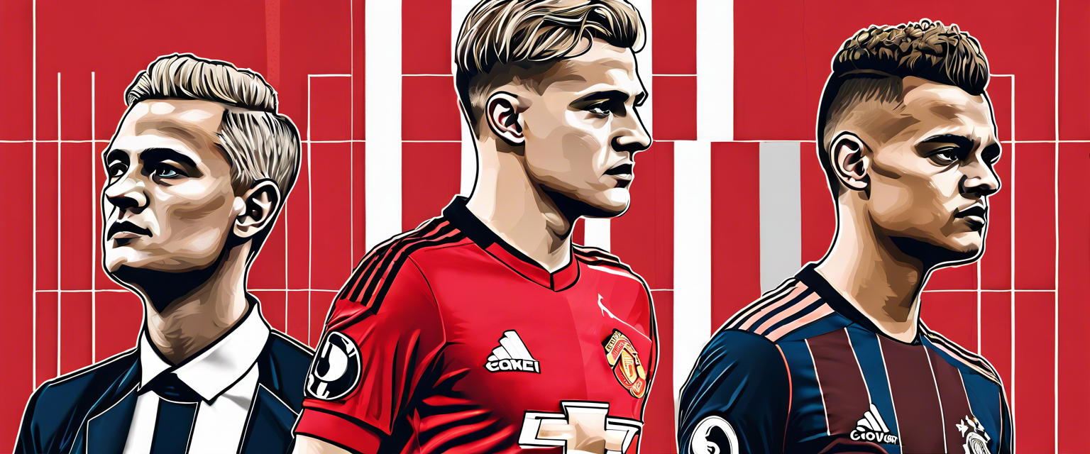 Matthijs de Ligt and Noussair Mazraoui player signing at Manchester United.