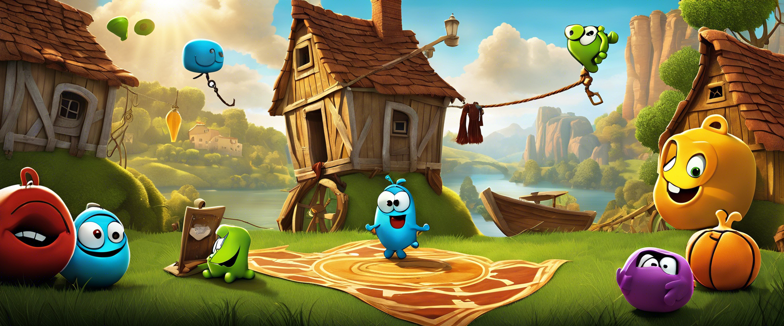 Cut the Rope and Thief Puzzle games on LG Magic Remote.