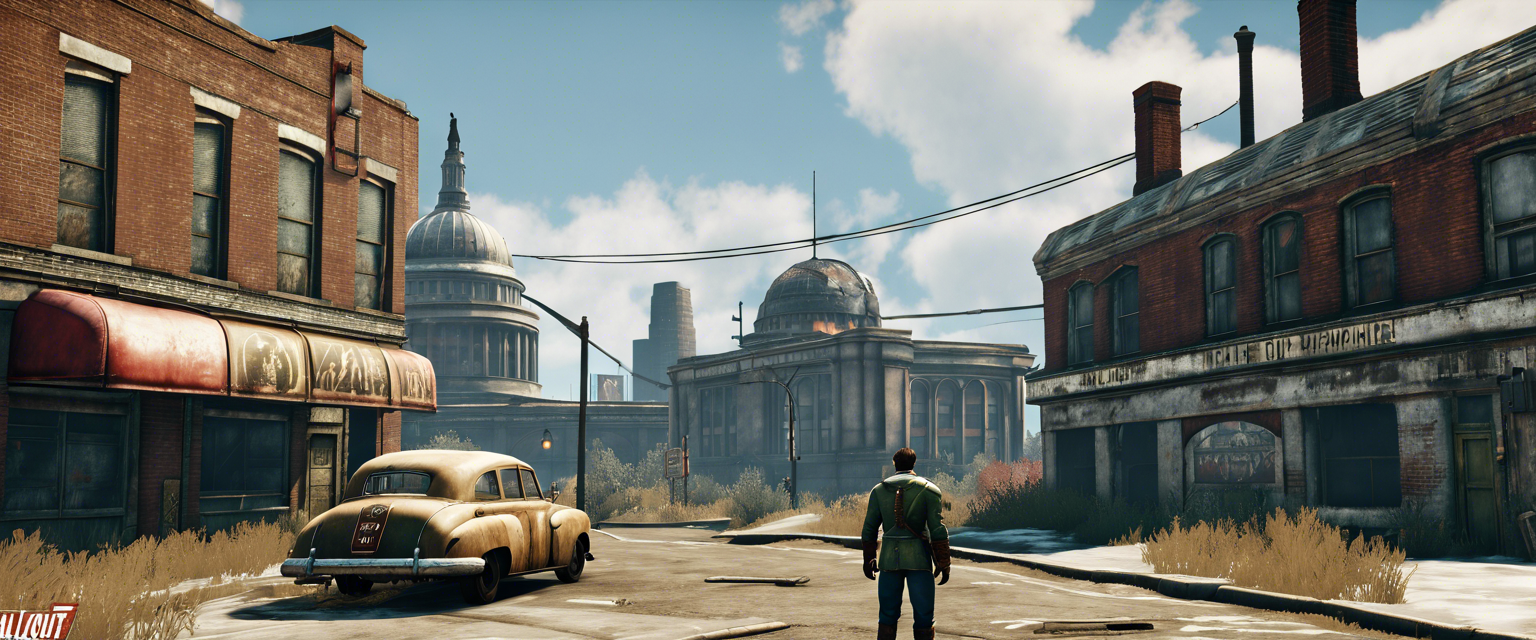 Fallout: London mod art featuring iconic London landmarks in a post-apocalyptic setting.