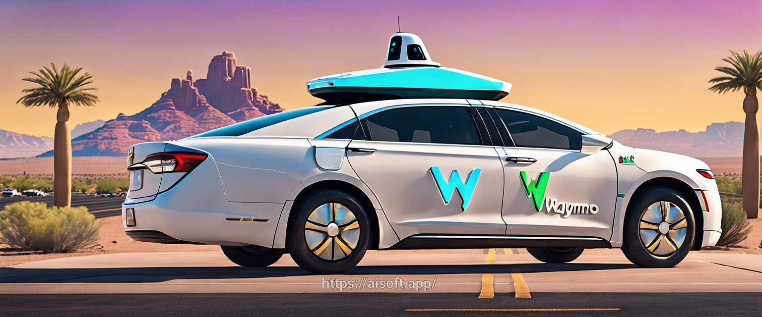 Waymo robotaxi service at Phoenix Sky Harbor Airport with passengers.