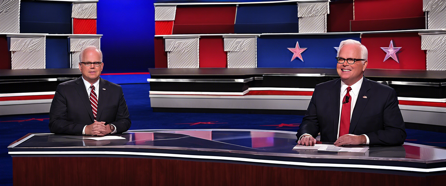 Tim Walz and JD Vance preparing for the vice presidential debate.