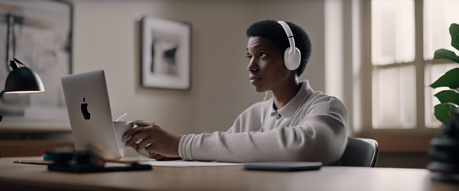 A person using AirPods Pro 2 during the Apple hearing test on an iPhone.