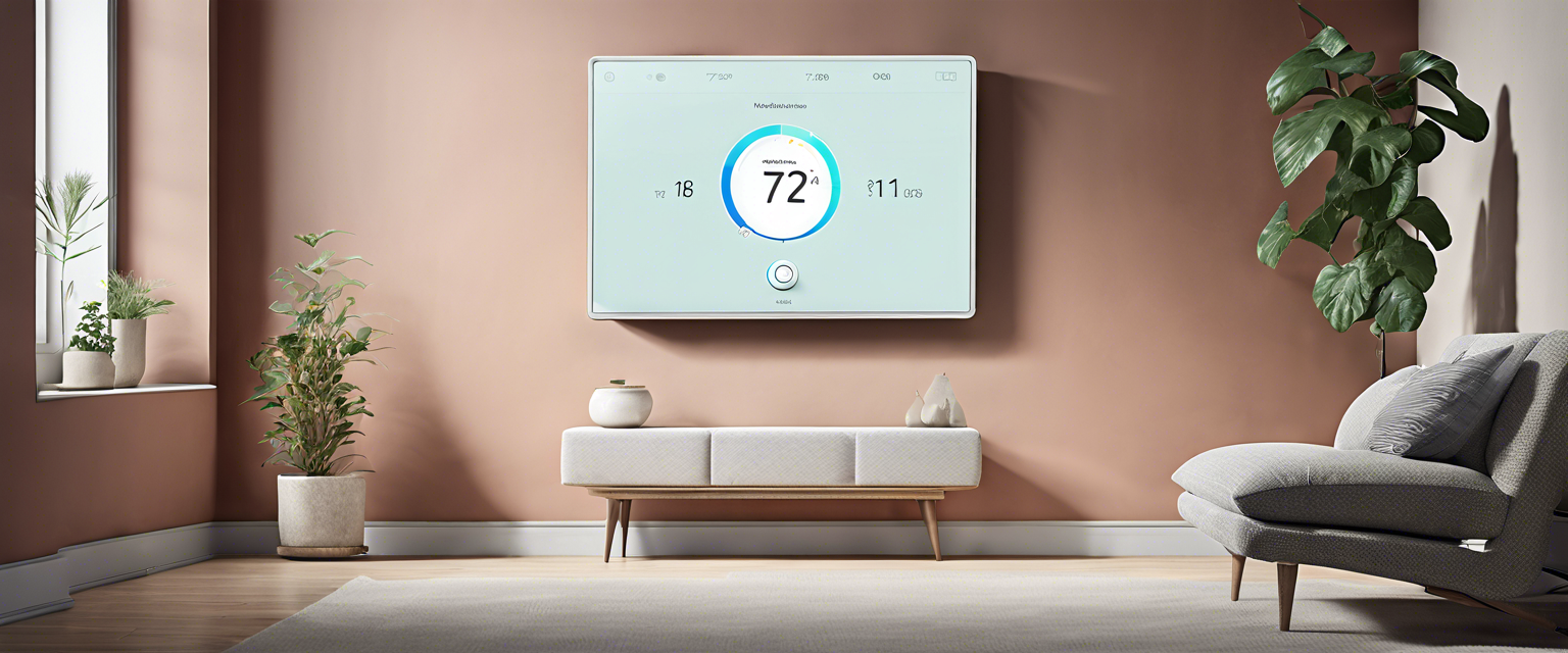 Meross Matter Smart Thermostat with a sleek touch screen design.