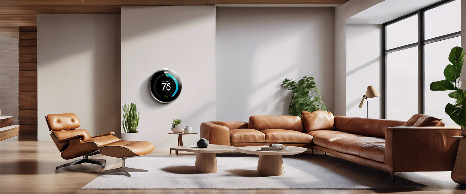 Google Nest Learning Thermostat with sleek design and innovative features.