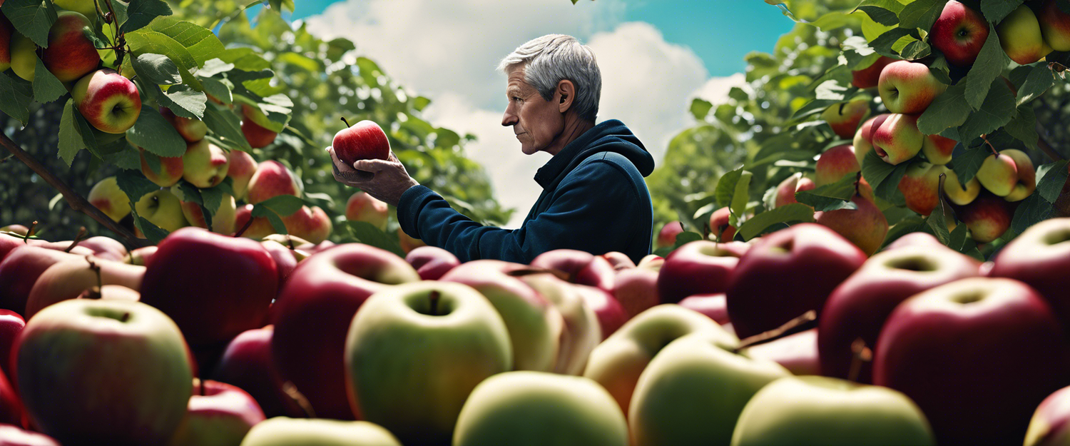 Tim Cook using Apple products daily, showcasing the Apple ecosystem.