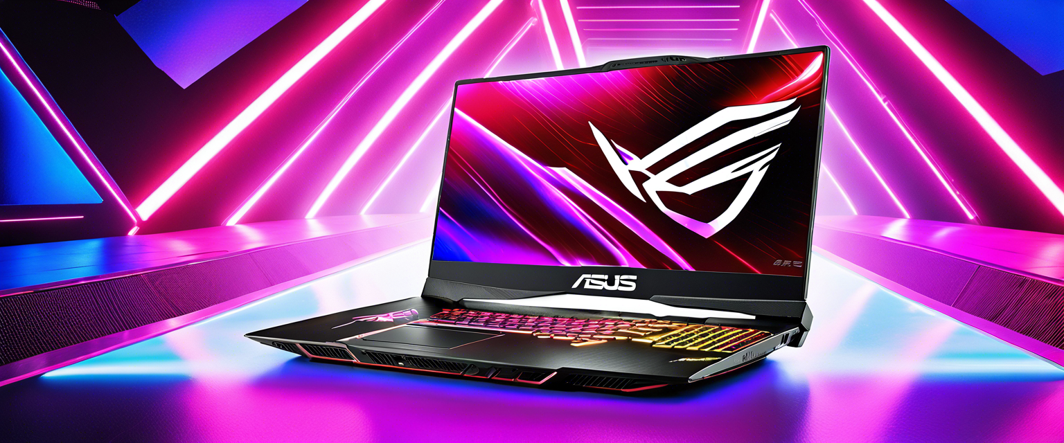 Asus Rog Strix laptop with vibrant RGB lighting design