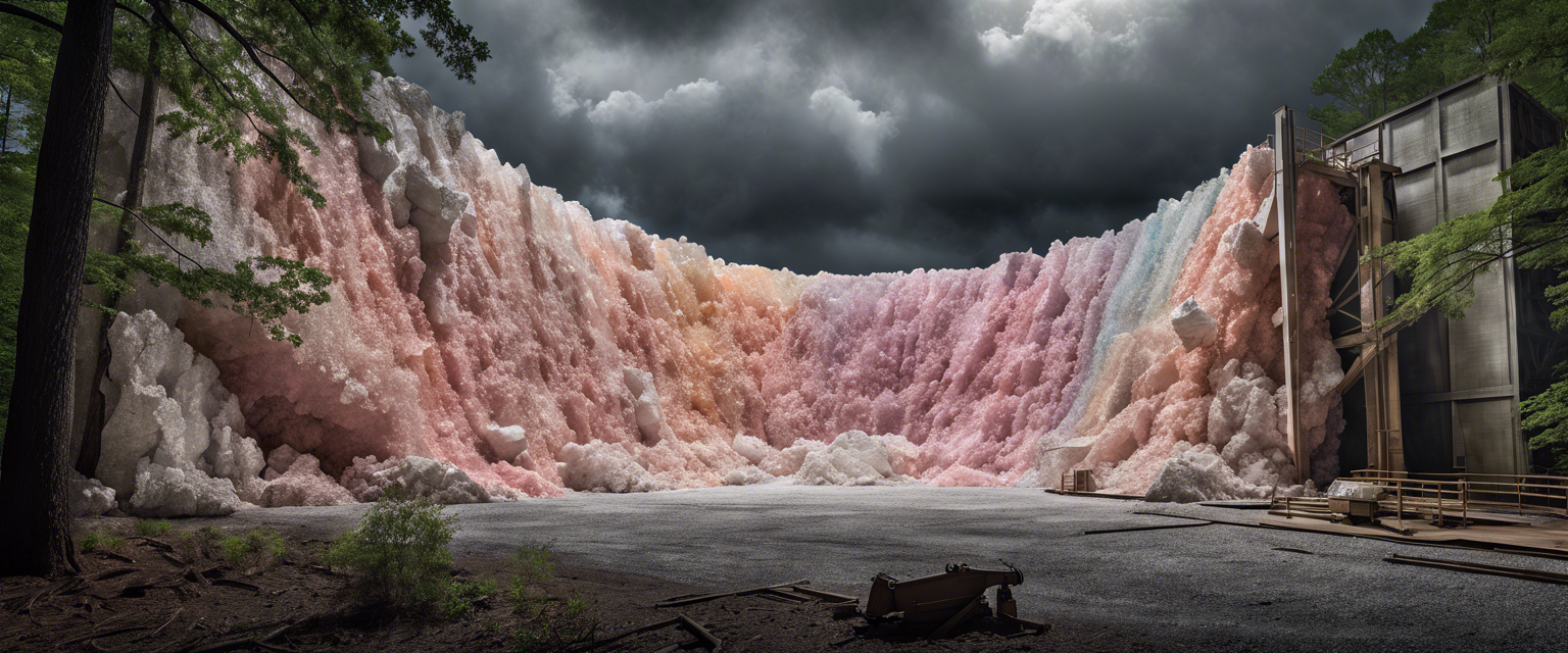 Sibelco quartz mine in Spruce Pine, North Carolina operating after Hurricane Helene.