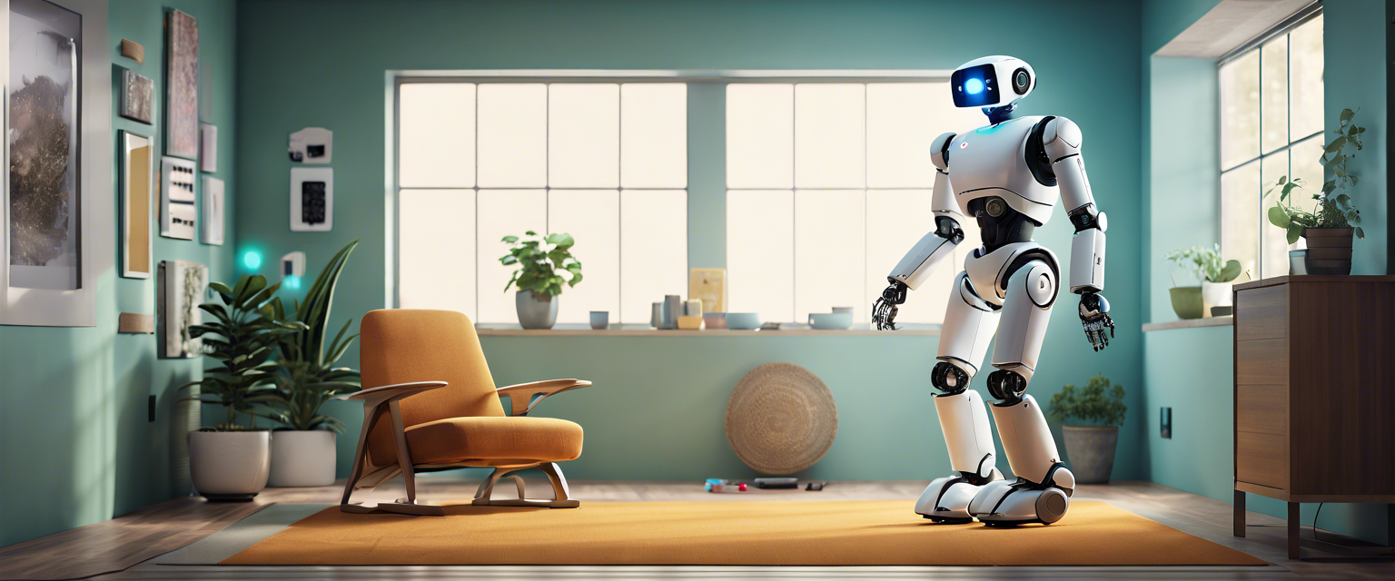 ElliQ companion robot assisting a senior at home.