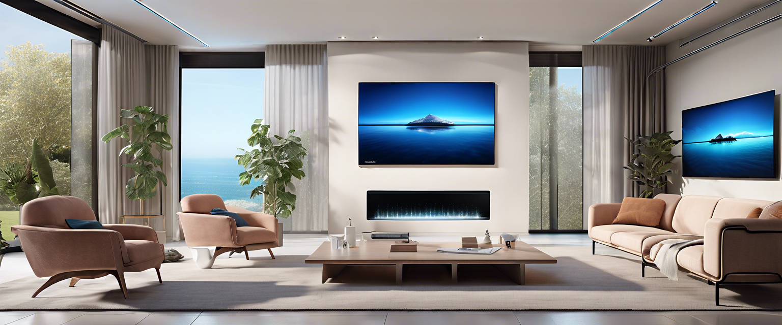 Aqara touchscreen smart home control panel showcased at CES 2024.