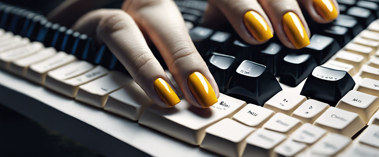 Tippy Type keyboard cover designed for typing with long nails.