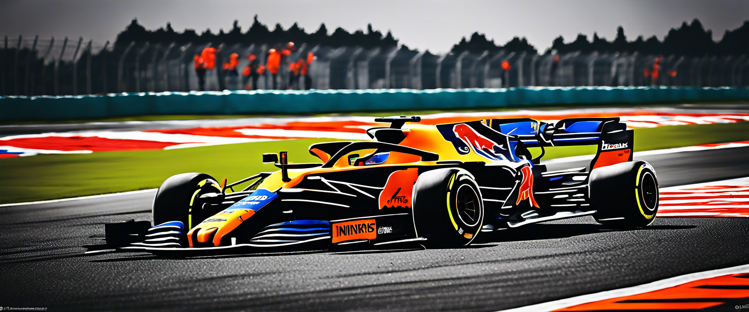 Lando Norris driving at Belgian GP practice session in Spa-Francorchamps.