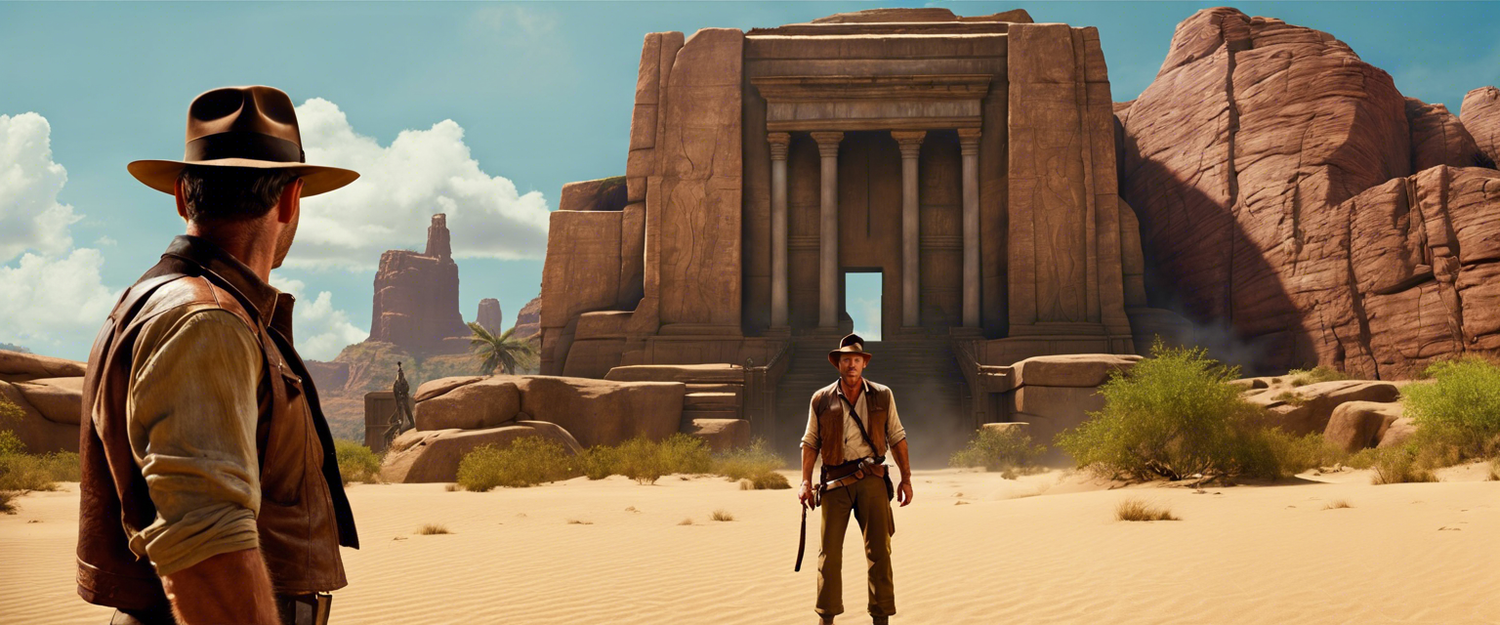 Indiana Jones character fighting enemies in Great Circle trailer