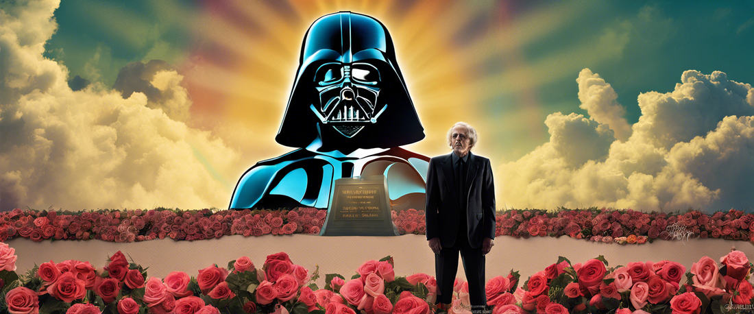 Illustration showing fake obituary websites profiting from ads.