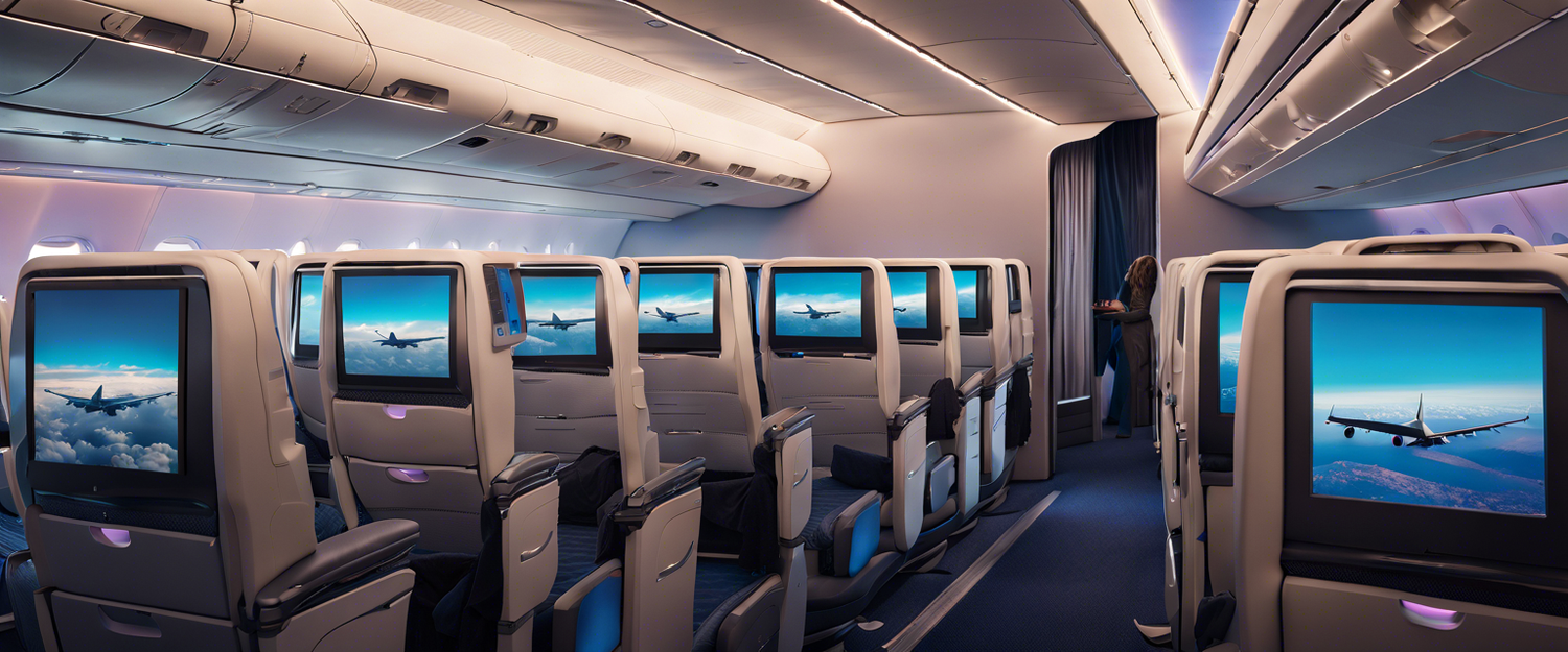 Delta Airlines showcasing new 4K HDR in-flight screens at CES 2023.