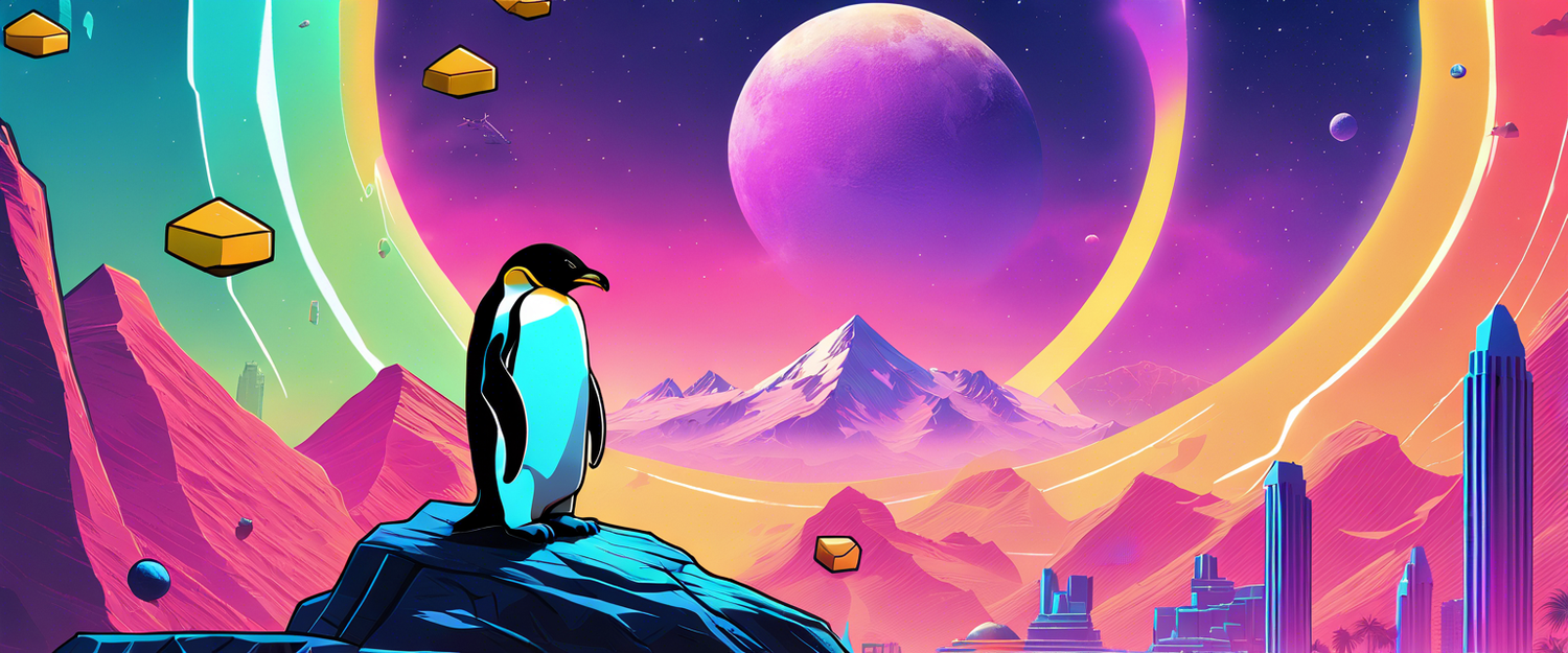 PENGU trading on Binance with price charts and cryptocurrency market analysis.