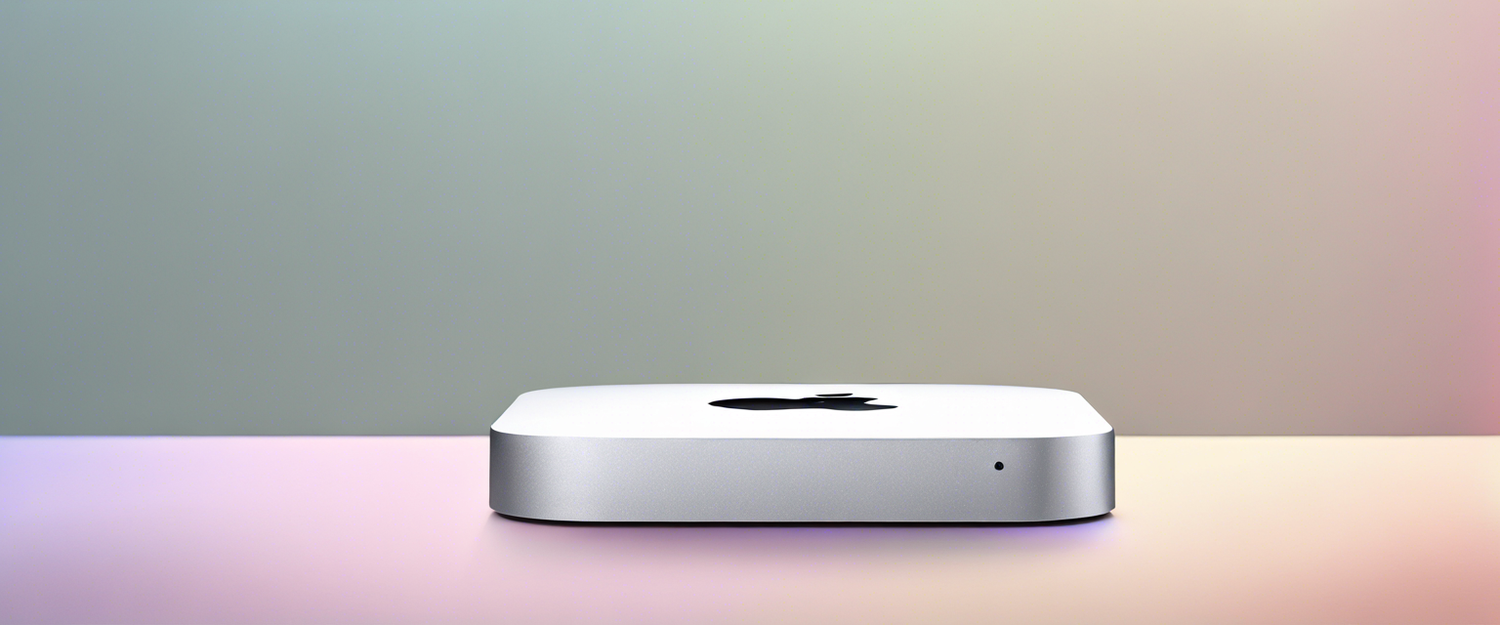 Redesigned Mac Mini with M4 chip, showcasing its sleek and compact design.