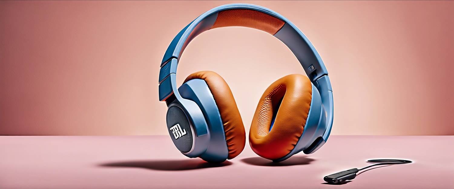 JBL Tour One M3 headphones with Smart Tx transmitter on display.