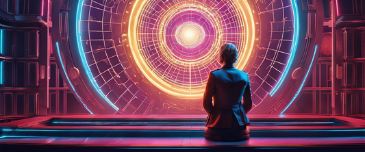 Cardano logo with a background of rising cryptocurrency graph.