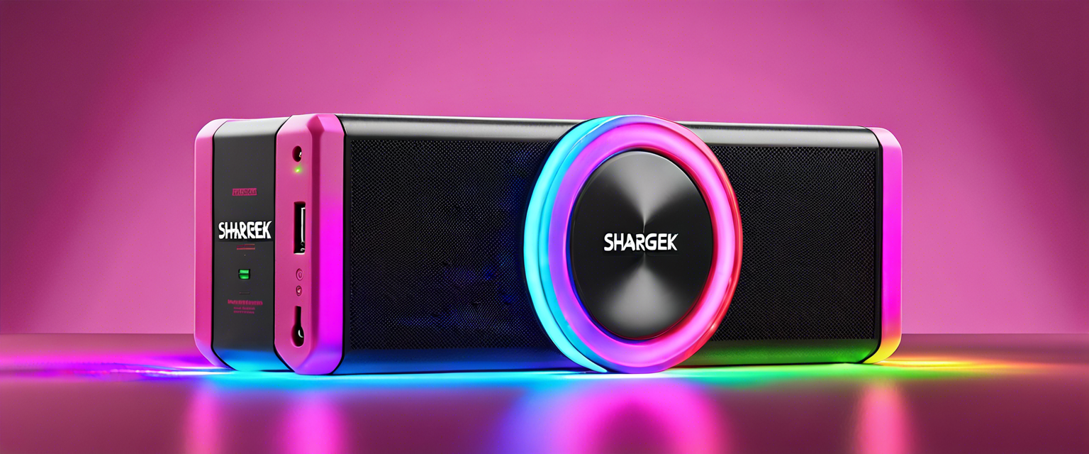 Shargeek 300 power bank with RGB lighting showcase at CES 2023.