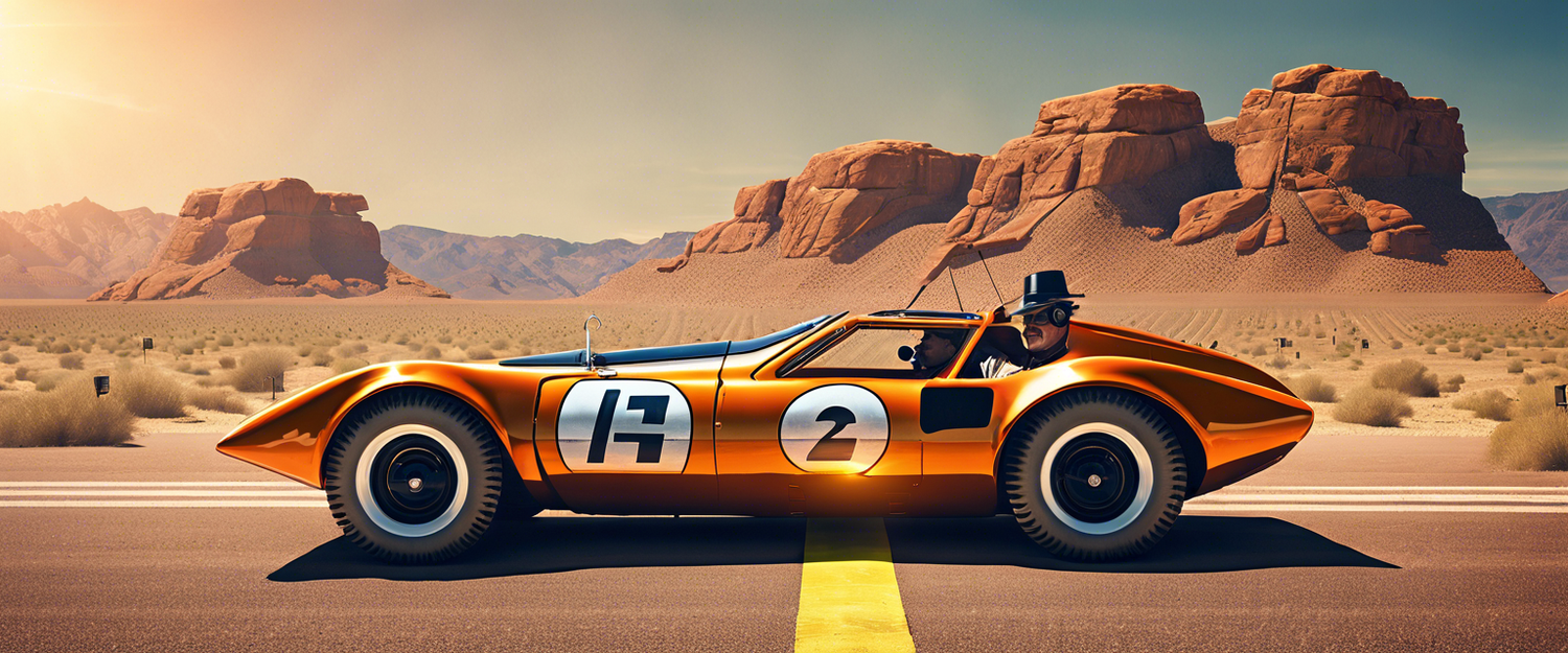 Solar-powered car completing the Cannonball Run across the USA.