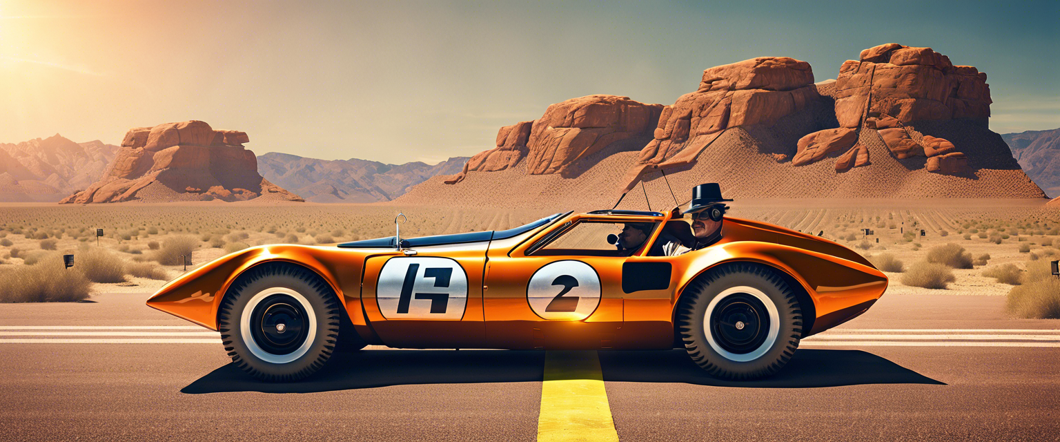 Solar-powered car completing the Cannonball Run across the USA.