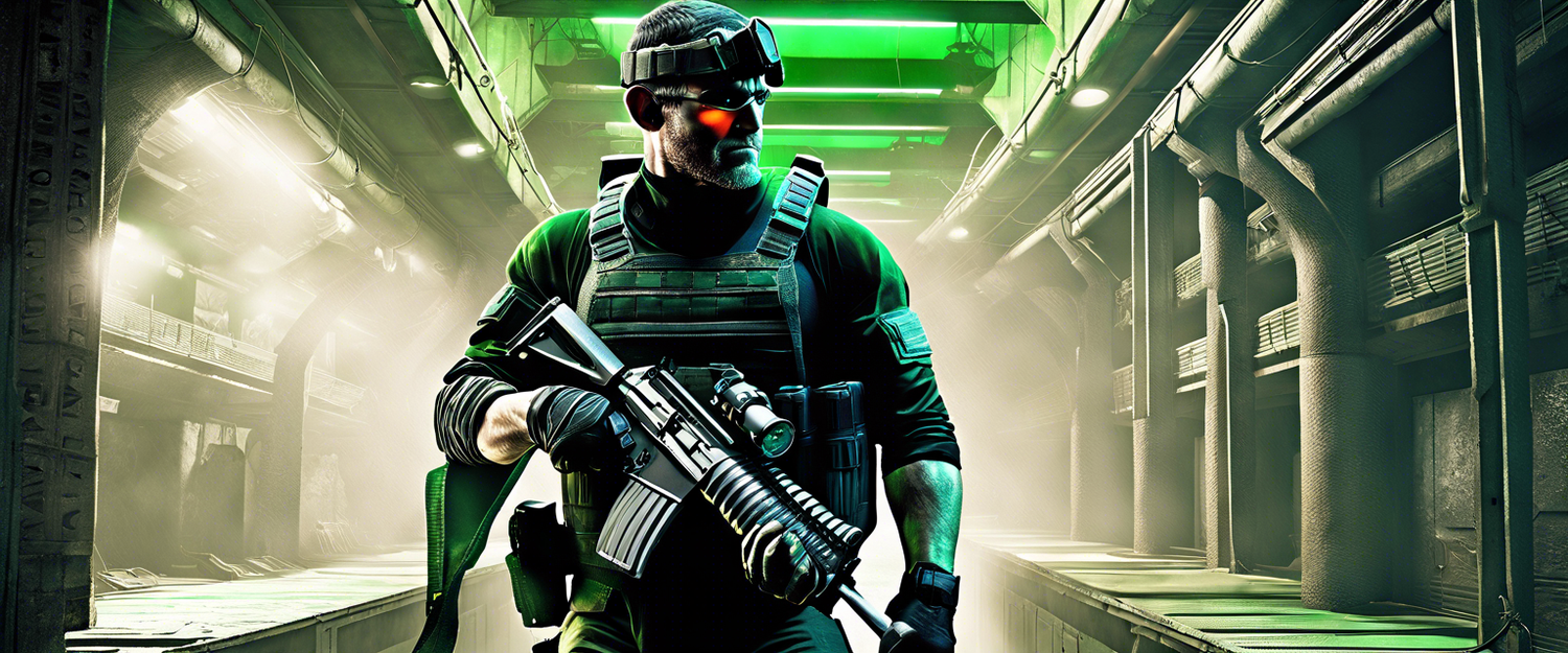 Teaser image for Netflix's animated Splinter Cell: Deathwatch featuring Sam Fisher.