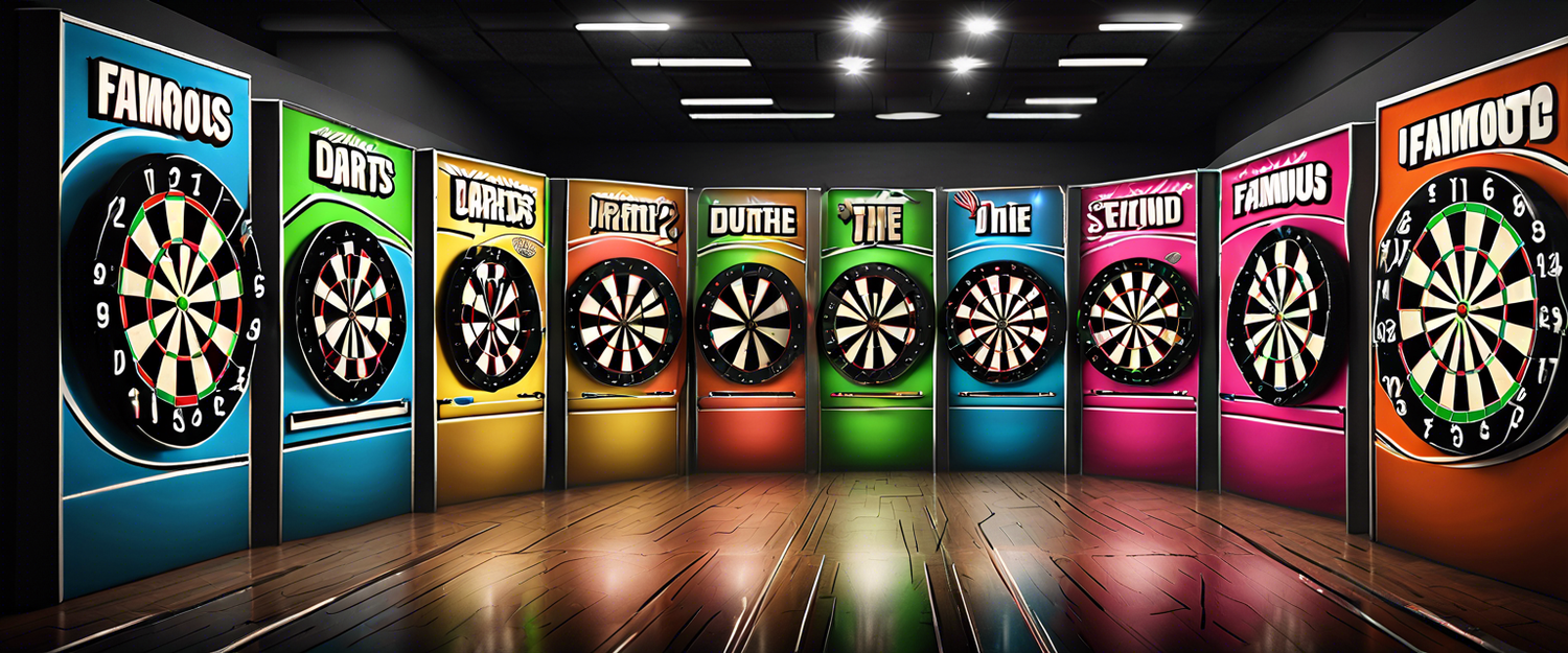 Pixeldarts electronic dartboard displaying various games options.