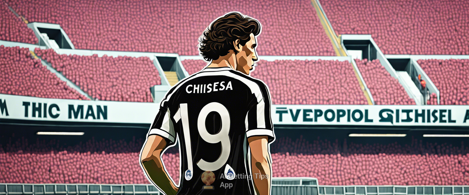 Federico Chiesa in action during a match for Juventus.