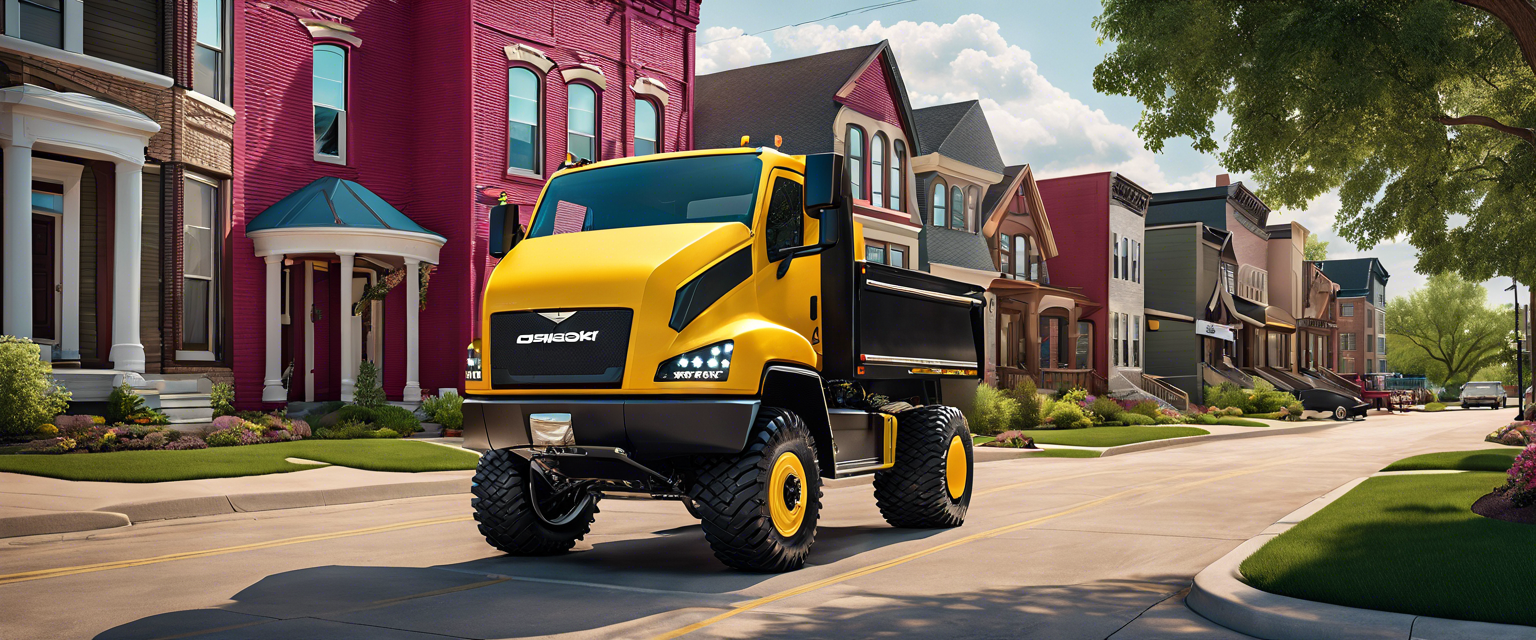 Oshkosh's electric trucks and robots for neighborhoods and emergency services.