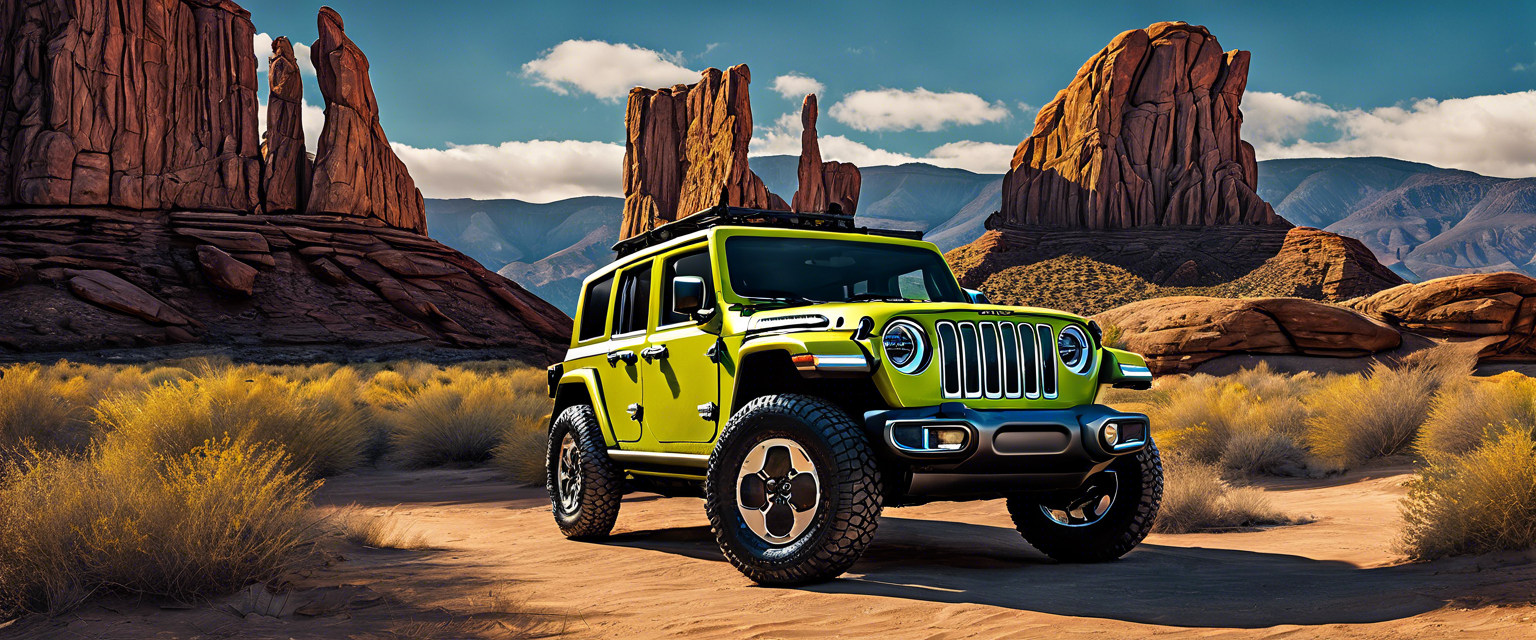 A teaser image of the new $25,000 Jeep EV showcasing its modern design.