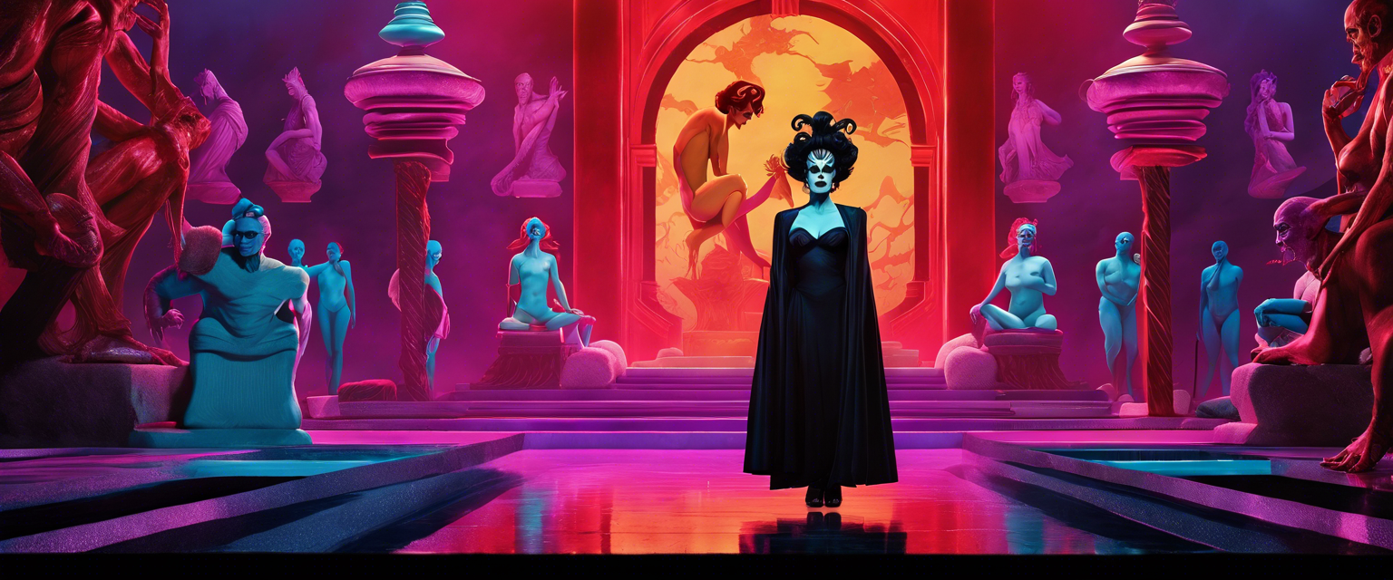 Hades depicted as a drag character in Netflix’s Kaos series.