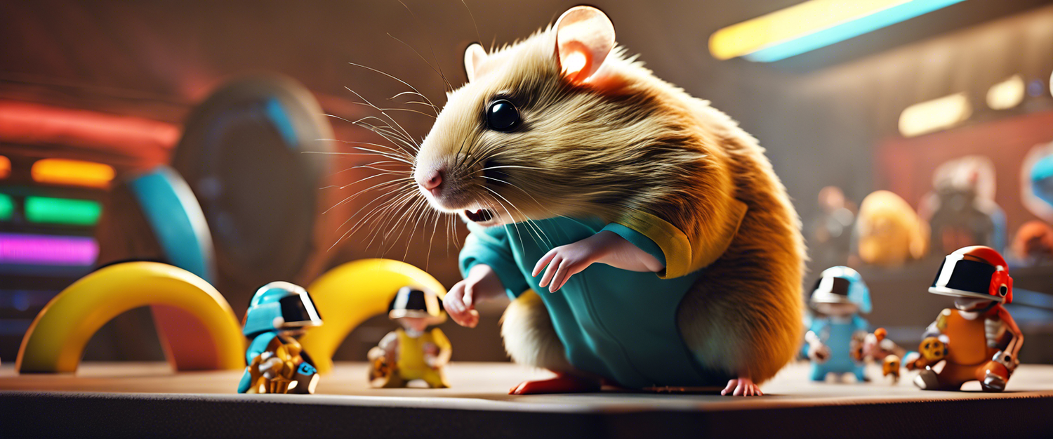 Hamster Kombat game logo and Gotbit representation