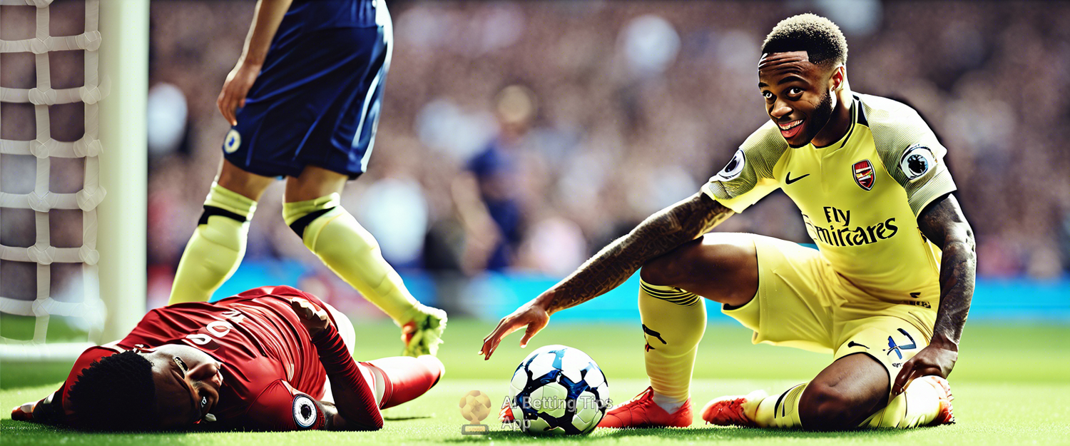 Raheem Sterling in action during a football match for Arsenal