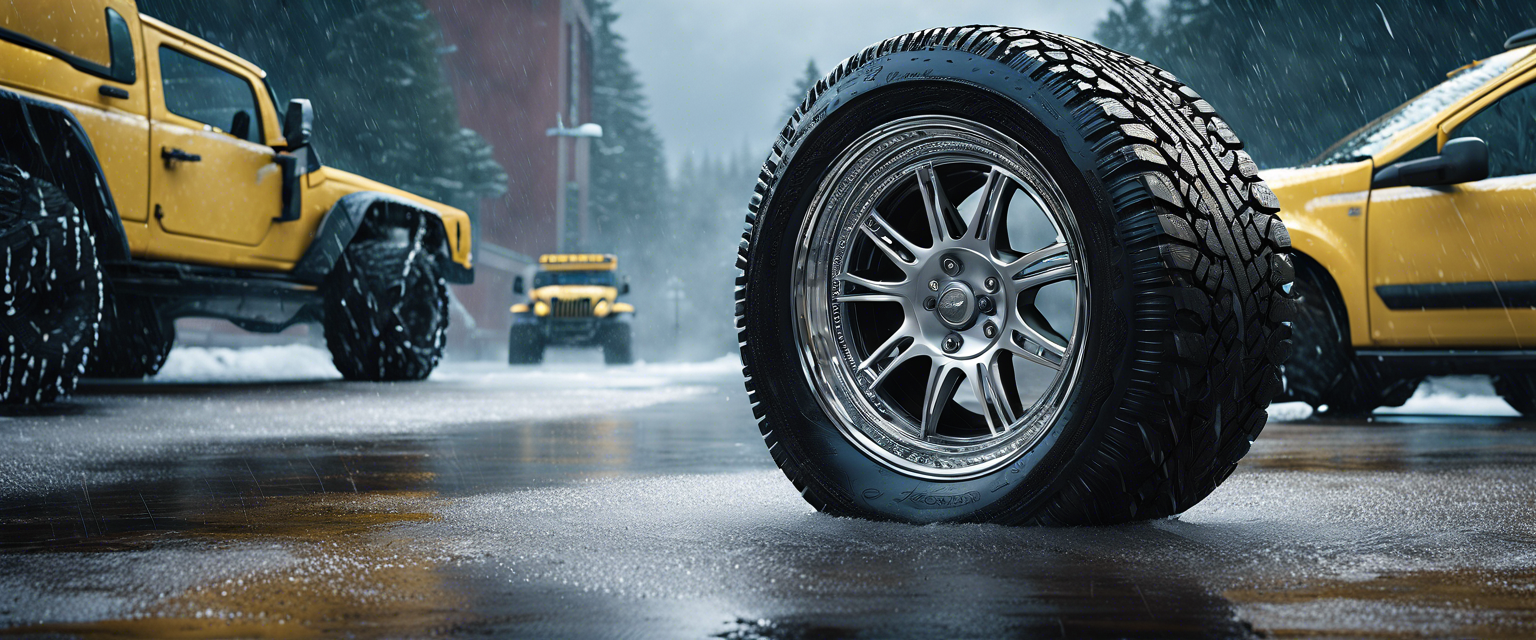 Goodyear's smart tire technology detecting rain and ice for safer driving.