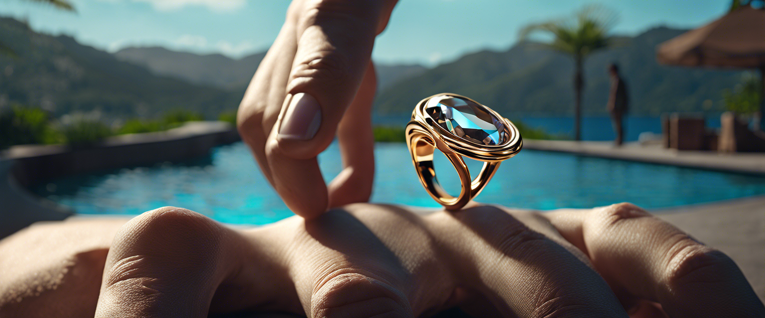 Ultrahuman luxury smart ring showcased at CES 2025 with desert themes.