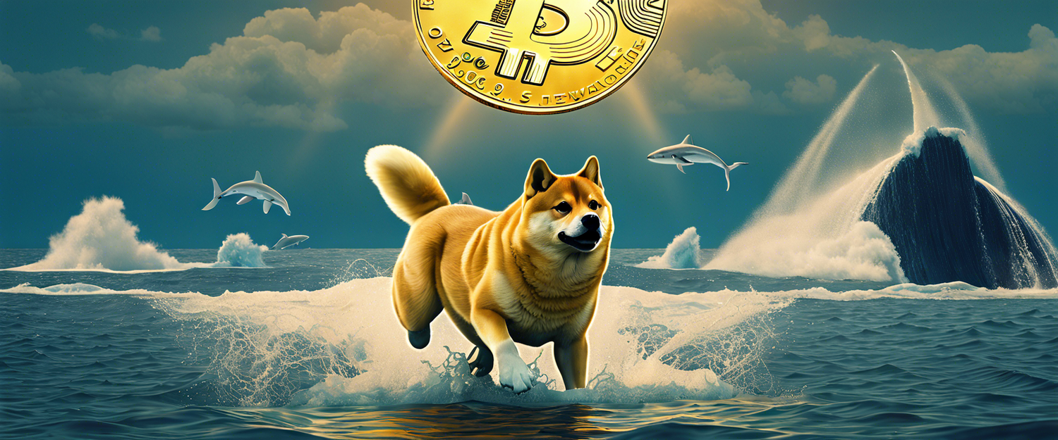 Dogecoin network activity with whales moving tokens.