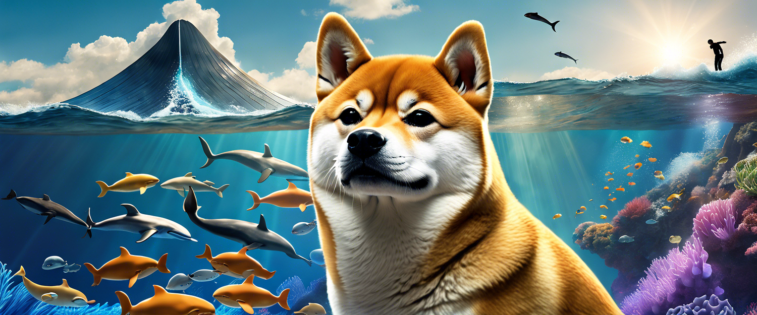 Shiba Inu cryptocurrency chart displaying whale activity surge.