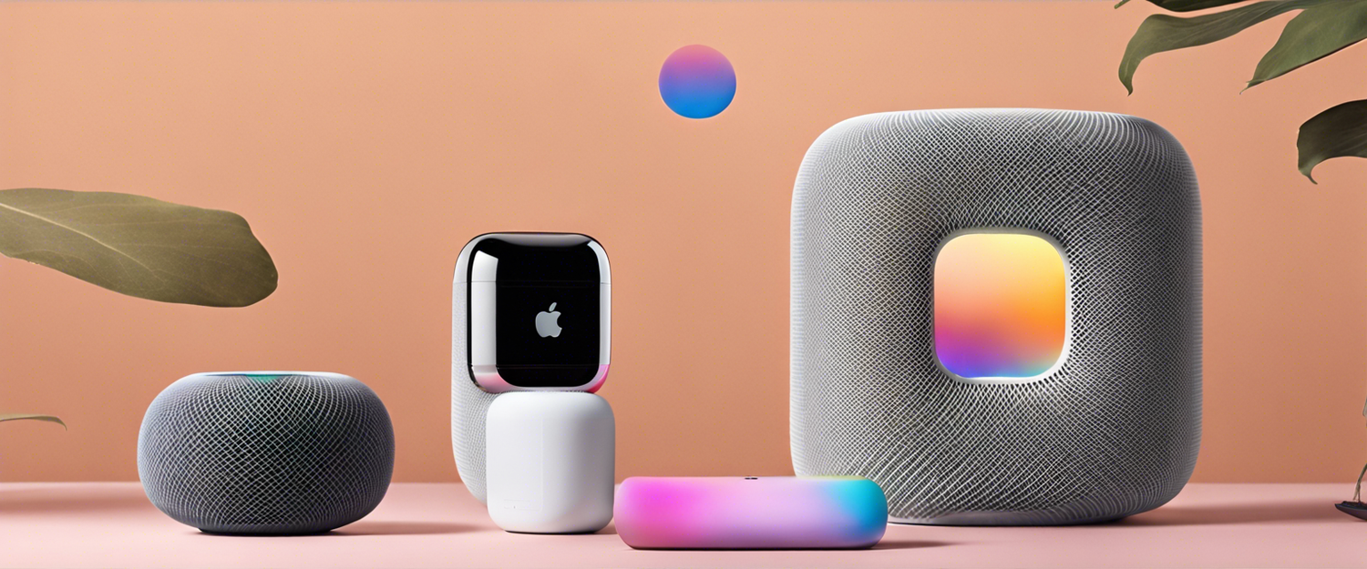 Concept image of the new HomePod with a screen and gesture control features.